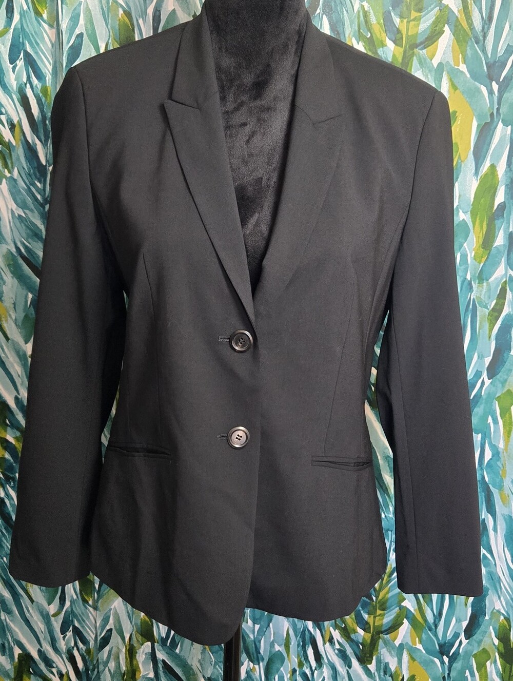 BOSS Hugo Boss Jannami2 Black Virgin Wool Tailored Blazer Jacket US 8
